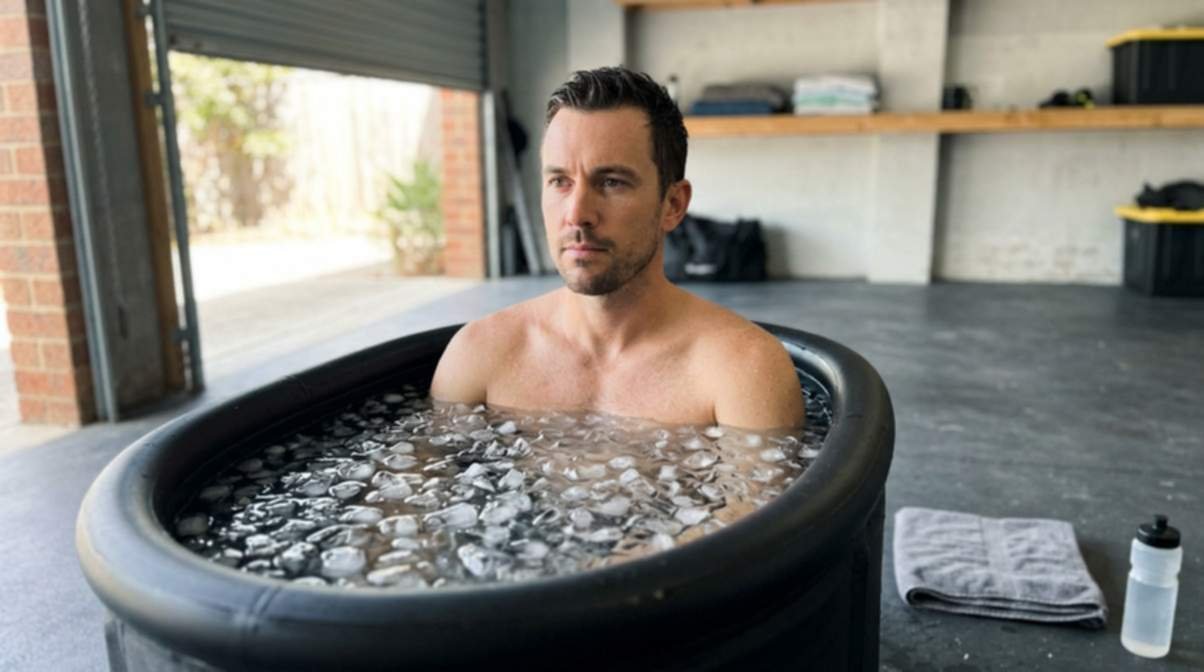 Man In Ice Bath