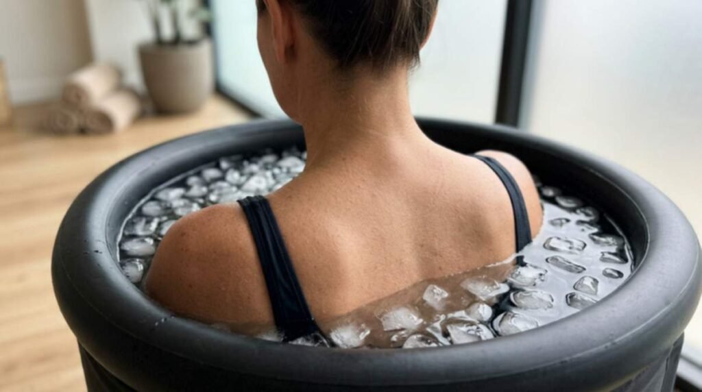 Women In The Ice Bath Tub