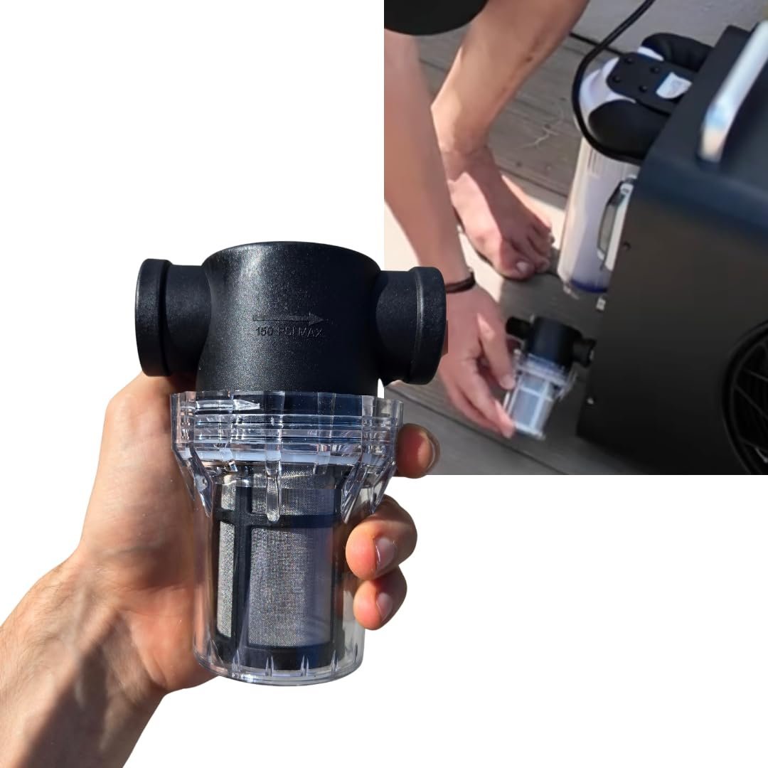 Ice Bath Filters and Pumps: The Complete Australian Guide 2 Cold plunge in-line pre-filter with 80 mesh screen