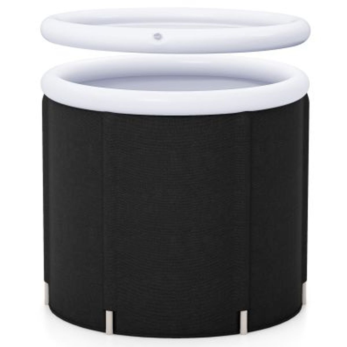 Costway outdoor ice plunge tub with inflatable lid, headrest ring and seat cushion