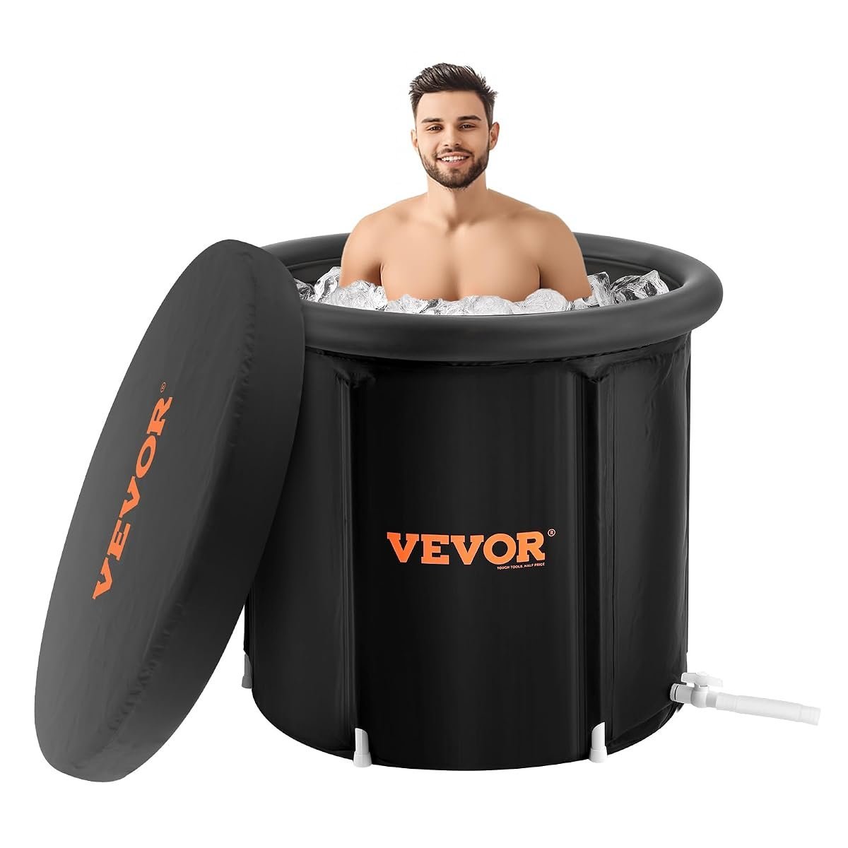 VEVOR 398L inflatable ice bath tub with insulated cover