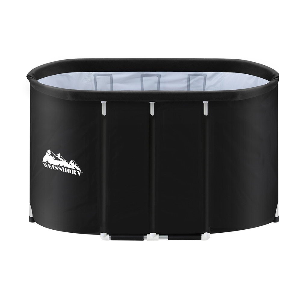 Weisshorn 500L full-length ice bath tub, 120 x 70 x 70cm, black