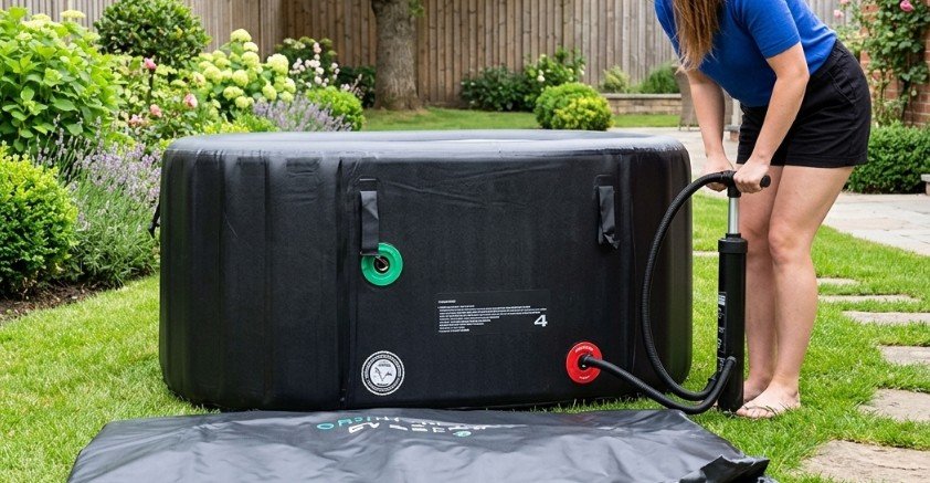 Crocpad Ice Bath inflated by owner